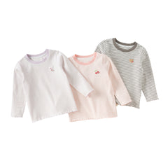 Dave&Bella Toddler Girls/Boys Autumn Cotton Casual Striped T-Shirts Top