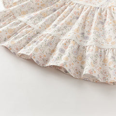 Dave&Bella Girls Autumn Sweet Cotton Floral Print Party Dress