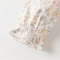 Dave&Bella Girls Autumn Sweet Cotton Floral Print Party Dress