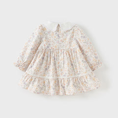 Dave&Bella Girls Autumn Sweet Cotton Floral Print Party Dress