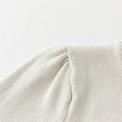 Dave&Bella Toddler Girls Autumn Light Grey Cat Print Cute Knit Sweater Mesh Party Dress