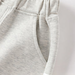 Dave&Bella Toddler Girls Fashion Silver Grey Casual Loose Knit Pants