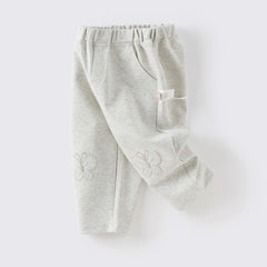Dave&Bella Toddler Girls Fashion Silver Grey Casual Loose Knit Pants