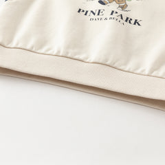 Dave&Bella Toddler Boys Autumn Beige Hooded Sweatshirts Tops