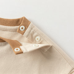 Dave&Bella Boys Autumn Soft Cotton Apricot Striped Tree Print T-shirt Top