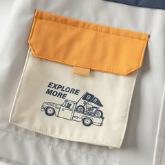 Dave&Bella Boys Autumn Navy Blue Windproof Hooded Coat Jacket