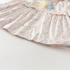 Dave&Bella Girls Autumn Floral Print Cute Hooded Jacket Coat