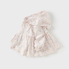 Dave&Bella Girls Autumn Floral Print Cute Hooded Jacket Coat