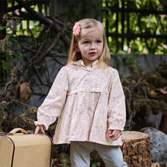 Dave&Bella Girls Autumn Floral Print Cute Hooded Jacket Coat