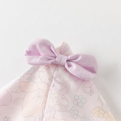 Dave&Bella Girls Autumn Floral Print Long Sleeve Hooded Coat