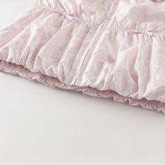 Dave&Bella Girls Autumn Floral Print Long Sleeve Hooded Coat