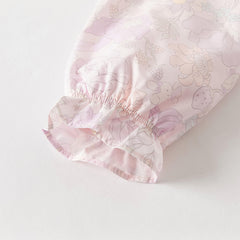 Dave&Bella Girls Autumn Floral Print Long Sleeve Hooded Coat