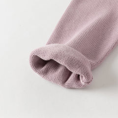 Dave&Bella Toddler Girls Autumn Noble Purple Embroidery Sweater Mesh Princess Dress