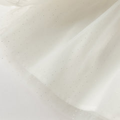 Dave&Bella Girls Autumn Sweet Beige Mesh Flower Embroidery Princess Dress