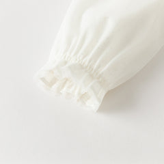 Dave&Bella Girls Autumn Sweet Beige Mesh Flower Embroidery Princess Dress