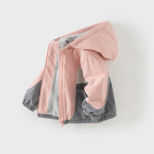 Dave&Bella Girls/Boys Autumn Outdoor Hooded Windbreaker Coat