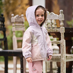 Dave&Bella Girls/Boys Toddler Outdoor Hooded Windbreaker Coat