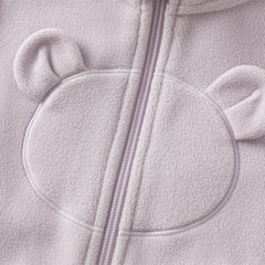 Dave&Bella Toddler Girls Autumn Soft Khaki/Purple Fleece Vest Tops