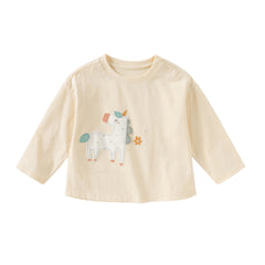 Dave&Bella Girls/Boys Autumn Soft Breathable Cotton T-shirt