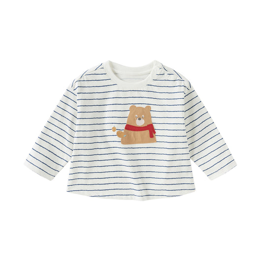 Dave&Bella Girls/Boys Autumn Soft Breathable Cotton T-shirt
