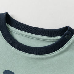 Dave&Bella Girls/Boys Autumn Antimicrobial Print T-Shirt Top