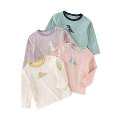 Dave&Bella Girls/Boys Autumn Antimicrobial Print T-Shirt Top