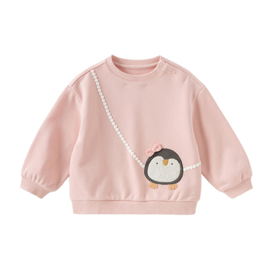 Dave&Bella Girls Autumn Sweet Cotton Loose Sweatshirt Pullover Top