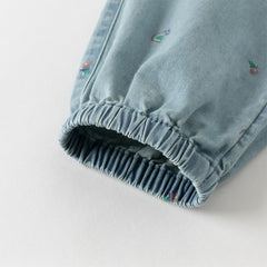 Dave&Bella Girls Autumn Light Blue Loose Toddler Jeans Pants