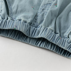 Dave&Bella Girls Autumn Light Blue Loose Toddler Jeans Pants