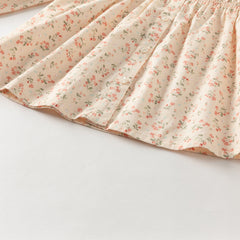 Dave&Bella Girls Autumn Cotton Sweet Floral Print Blouse Shirt Top