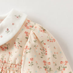 Dave&Bella Girls Autumn Cotton Sweet Floral Print Blouse Shirt Top