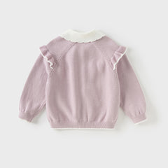 Dave&Bella Girls Autumn Cotton Sweet Casual Sweater Cardigan Coat Top