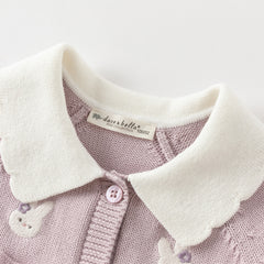 Dave&Bella Girls Autumn Cotton Sweet Casual Sweater Cardigan Coat Top