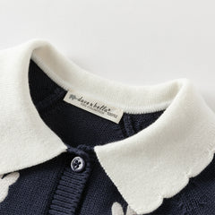 Dave&Bella Girls Autumn Cotton Sweet Casual Sweater Cardigan Coat Top