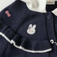 Dave&Bella Girls Autumn Cotton Sweet Casual Sweater Cardigan Coat Top