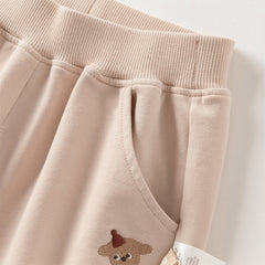 Dave&Bella Girls Autumn Cotton Outdoor Cute Drawstring Pants