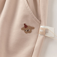 Dave&Bella Girls Autumn Cotton Outdoor Cute Drawstring Pants