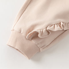 Dave&Bella Girls Autumn Cotton Outdoor Cute Drawstring Pants