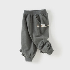 Dave&Bella Girls Autumn Cotton Outdoor Cute Drawstring Pants