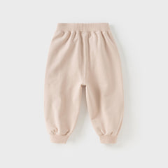 Dave&Bella Girls Autumn Cotton Outdoor Cute Drawstring Pants