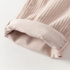 Dave&Bella Toddler Girls Autumn Cotton Lightweight Lace Cotton Straight Leg Pants