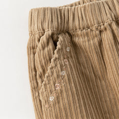 Dave&Bella Toddler Girls Autumn Cotton Lightweight Lace Cotton Straight Leg Pants