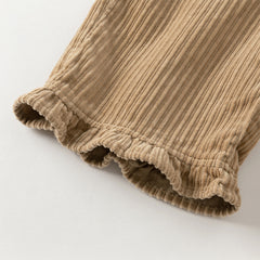 Dave&Bella Toddler Girls Autumn Cotton Lightweight Lace Cotton Straight Leg Pants