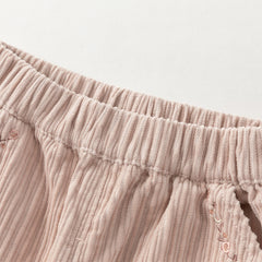 Dave&Bella Toddler Girls Autumn Cotton Lightweight Lace Cotton Straight Leg Pants