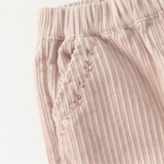 Dave&Bella Toddler Girls Autumn Cotton Lightweight Lace Cotton Straight Leg Pants