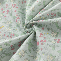 Dave&Bella Girls Autumn Cotton Green Floral Print Long Sleeve Princess Dress