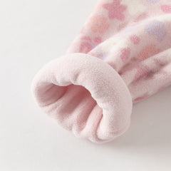 Dave&Bella Girls Autumn Cute Pink Floral Print Hooded Fleece Jacket