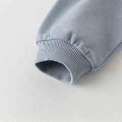 Dave&Bella Toddler Boys Autumn Cartoon Print Grey Blue Playful Sweatshirts Tops