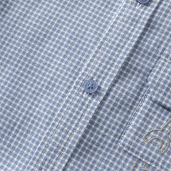 Dave&Bella Toddler Boys Blue Plaid Cotton College-style Shirts Tops