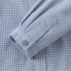 Dave&Bella Toddler Boys Blue Plaid Cotton College-style Shirts Tops